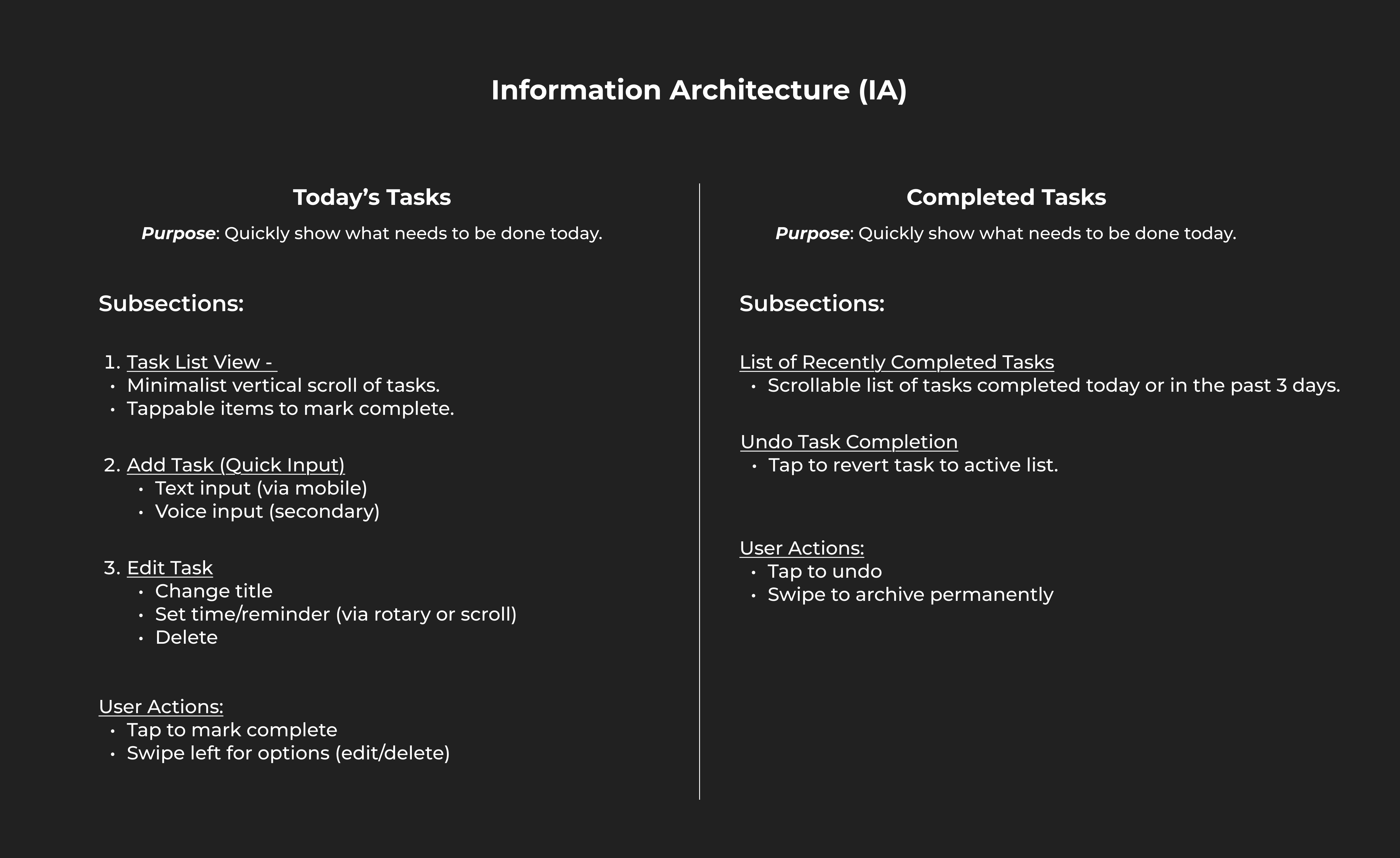 Information Architecture Sketch